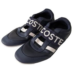 Lacoste Misano leather shoes sneakers elastic logo size 8.5 8 1/2